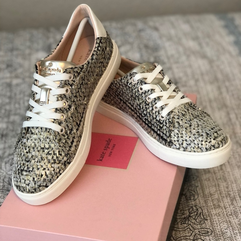 Kate Spade fleet metallic tweed shoes size 6.5